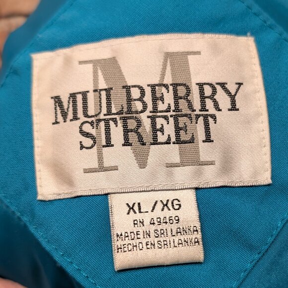 Vintage 90's Mulberry Street Teal and Black Button-Up Jacket Size XL - Picture 9 of 9